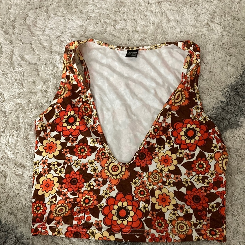 shein very low cut crop tank